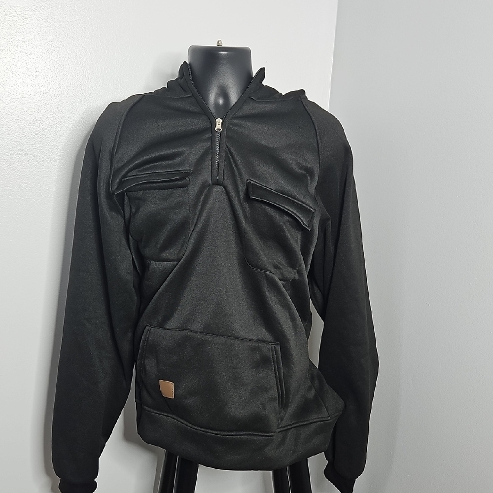 Black Half-Zip Hoodie